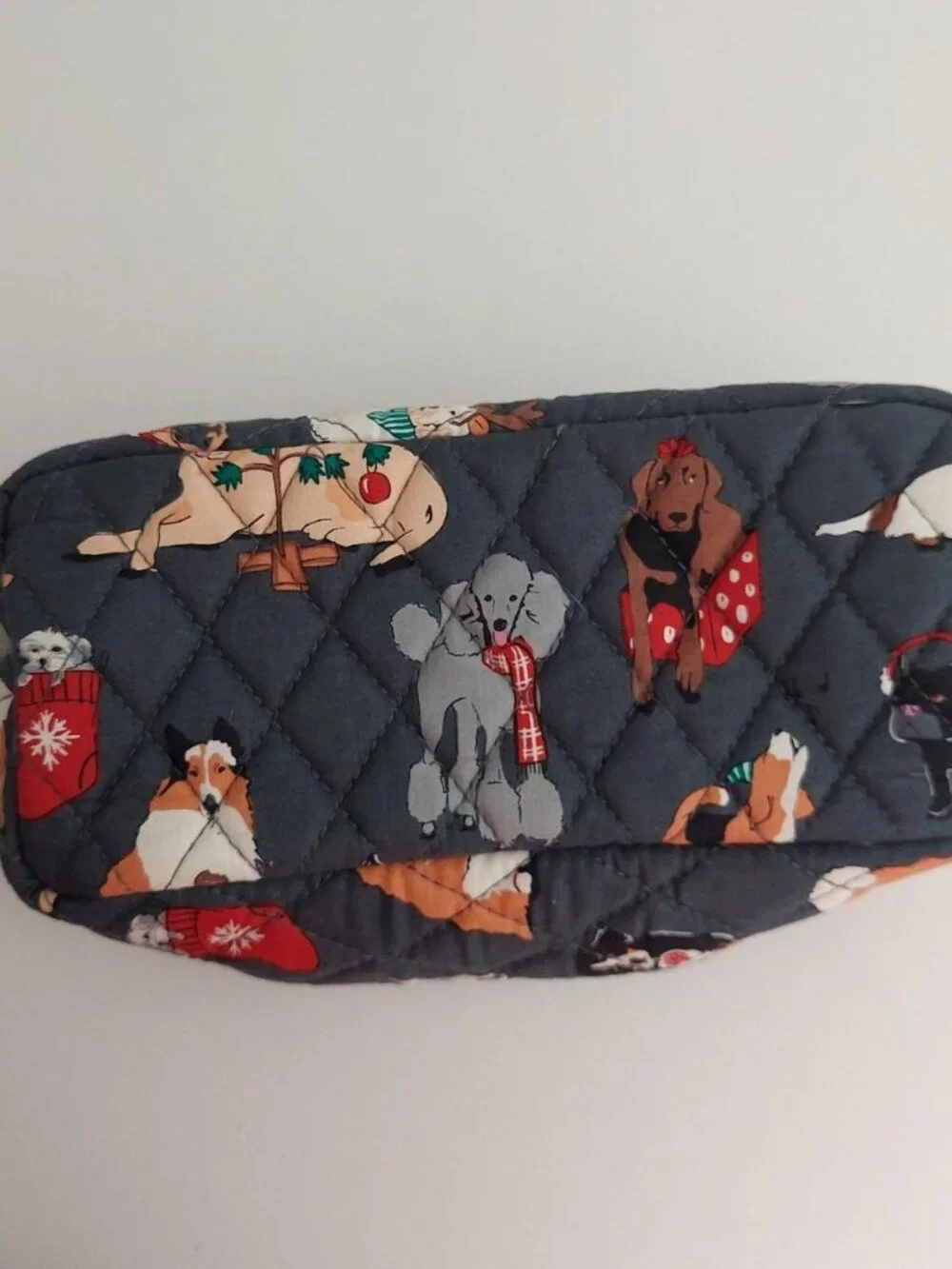 Vera Bradley Holiday Dogs best in show Dog pet cosmetic travel case bag zipper p